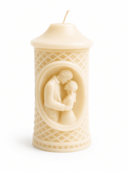 Eternal Embrace Cameo Luxury Sculptural Soy Wax Candle - Vyomas Decor