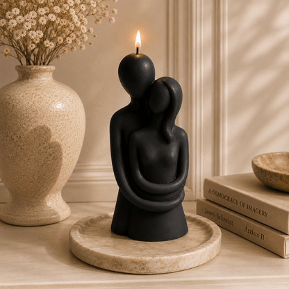 Eternal Flame Couple Romantic Sculptural Soy Wax Candle - Vyomas Decor