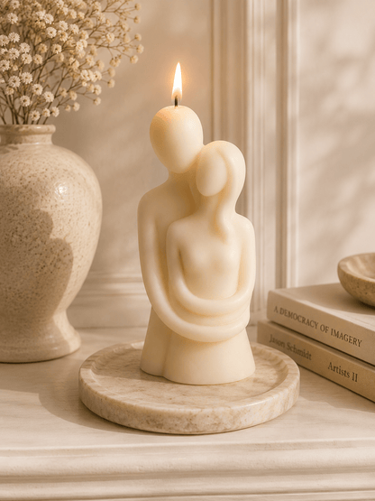 Eternal Flame Couple Romantic Sculptural Soy Wax Candle - Vyomas Decor
