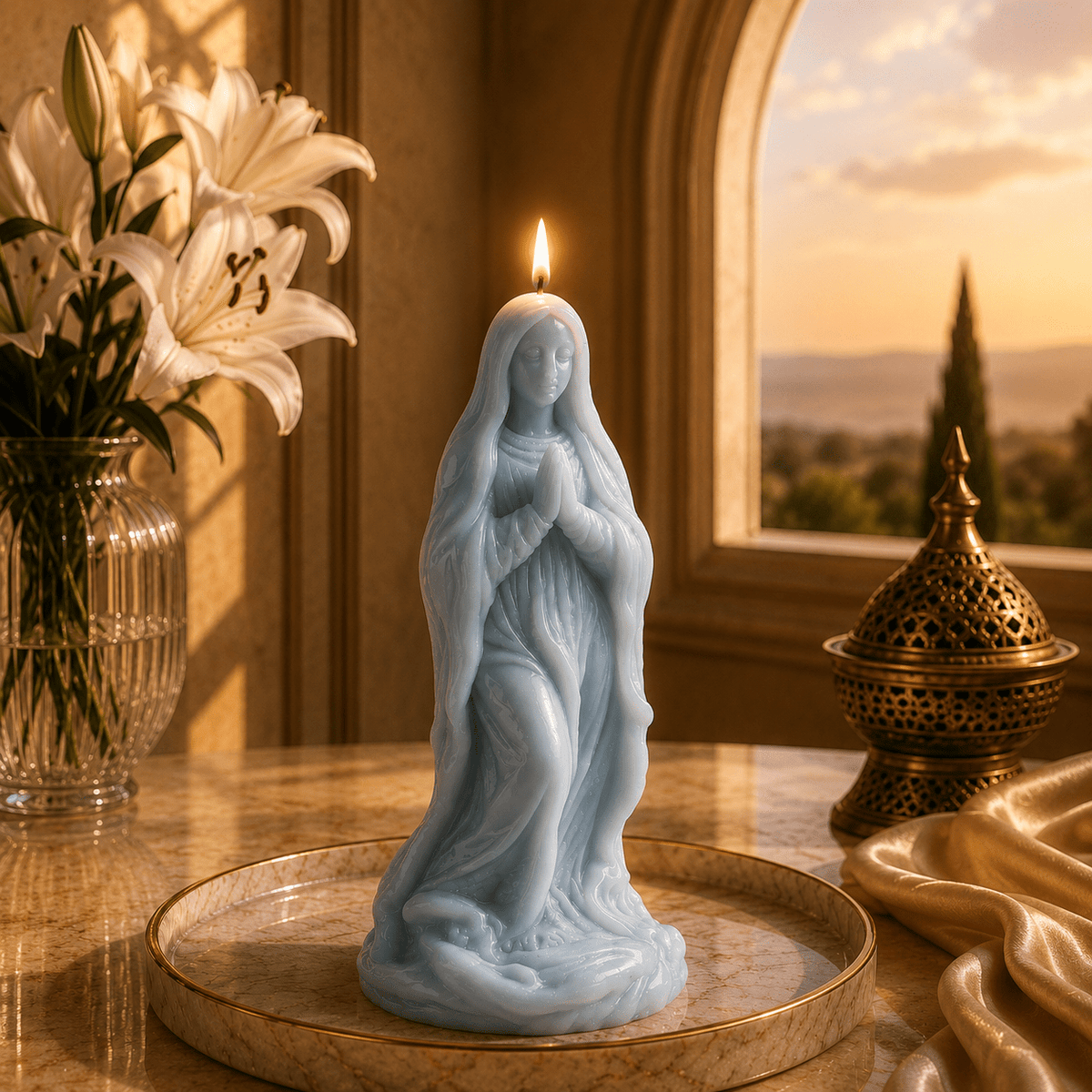 Harmony Embrace Sculptural Soy Wax Candle - Vyomas Decor