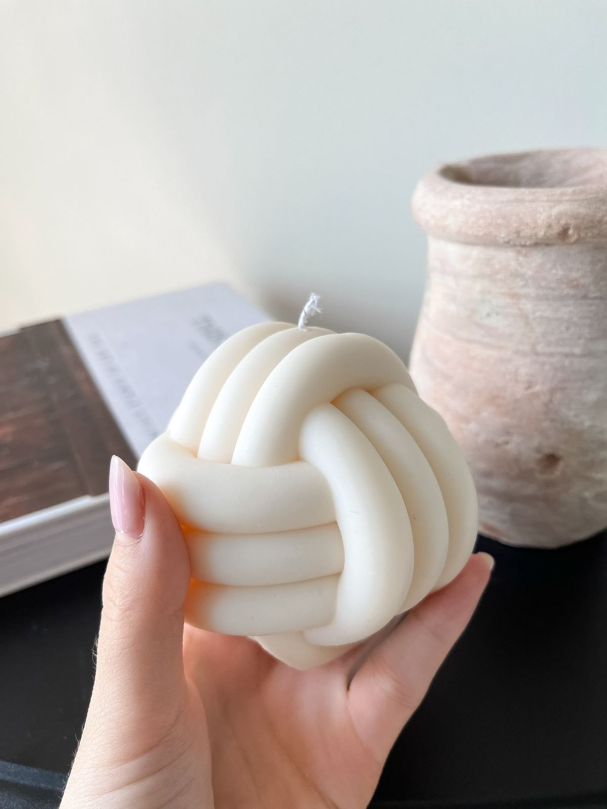 Nautical Knot Sculptural Soy Wax Decorative Candle