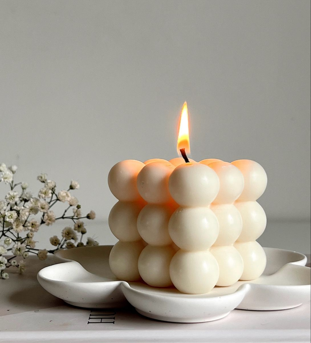 Bubble & Burn Sculptural Soy Wax Decorative Candle