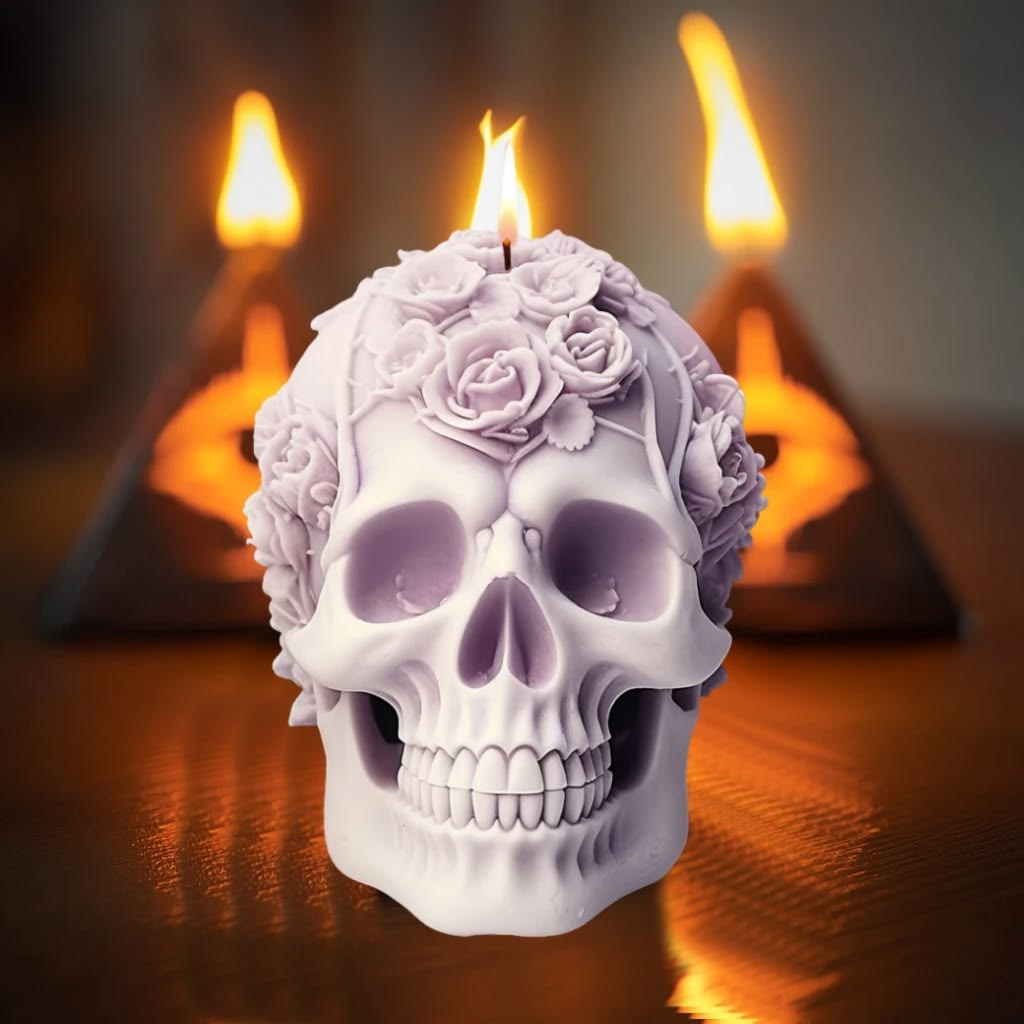 Mystic Skull Gothic Sculptural Soy Wax Candle