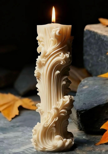 Roman Marble Luxury Decorative Soy Wax Pillar Candle