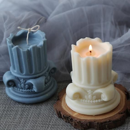 Frosted Fondant Luxury Soy Wax Pillar Candle