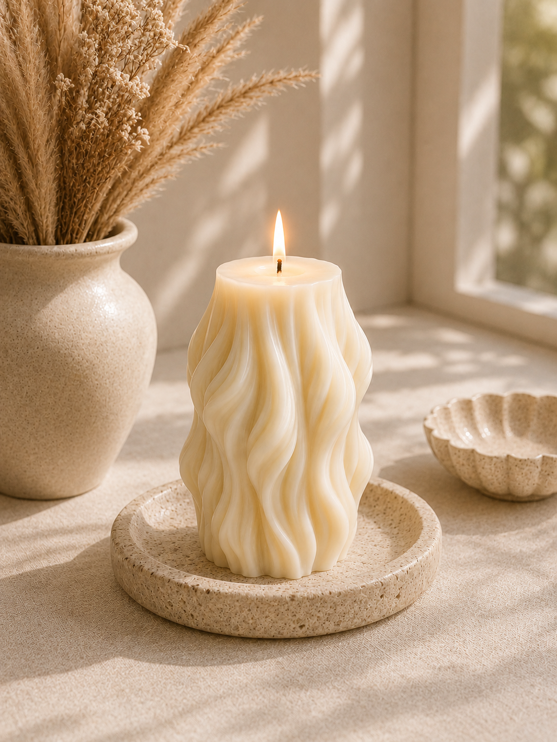 Decorative soy wax candle for bedroom and home decor