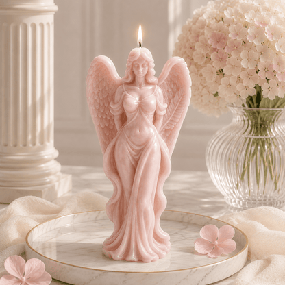 Seraphina Angel Sculptural Soy Wax Candle - Vyomas Decor