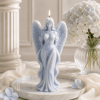 Seraphina Angel Sculptural Soy Wax Candle - Vyomas Decor