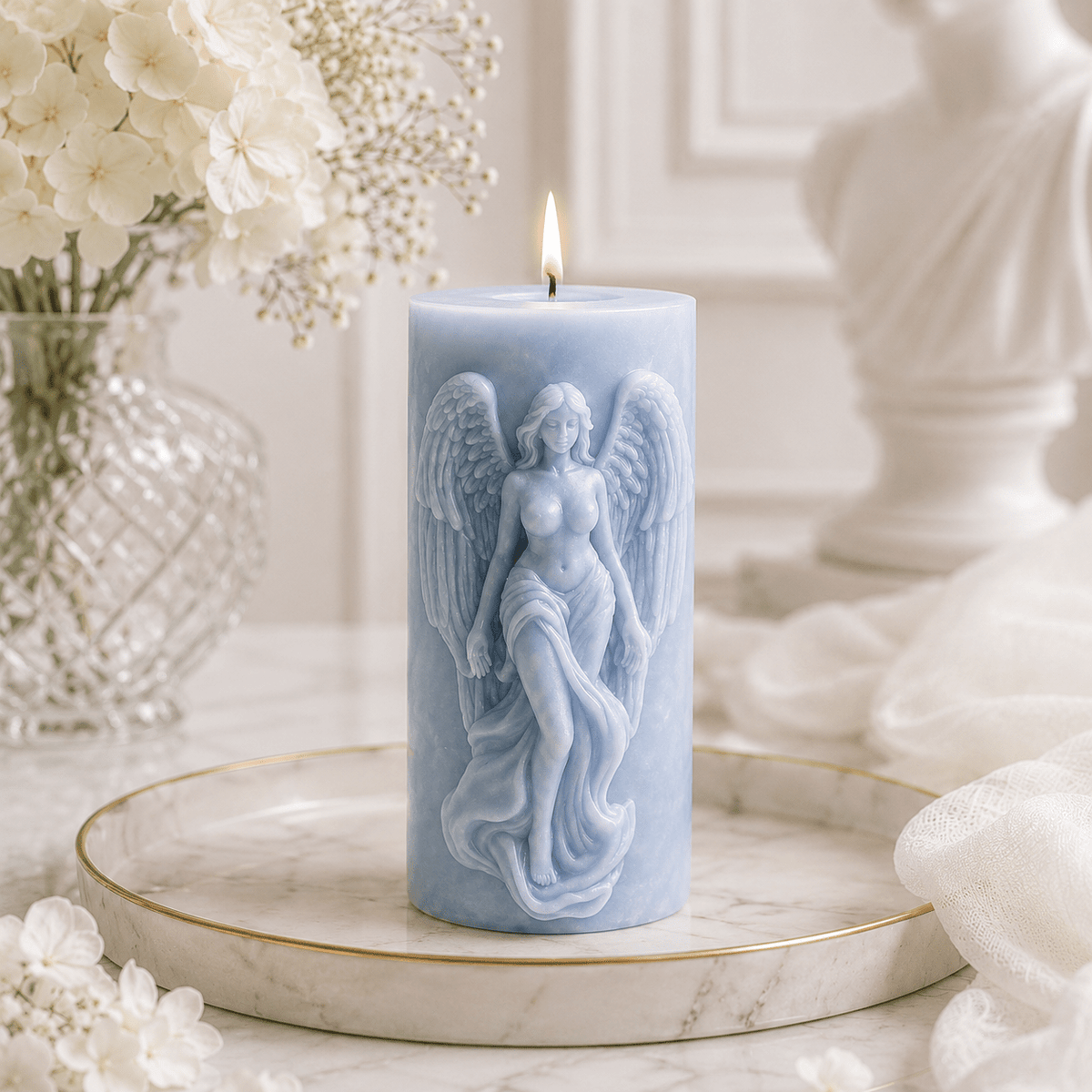Serene Bloom Floral Luxury Soy Wax Candle - Vyomas Decor
