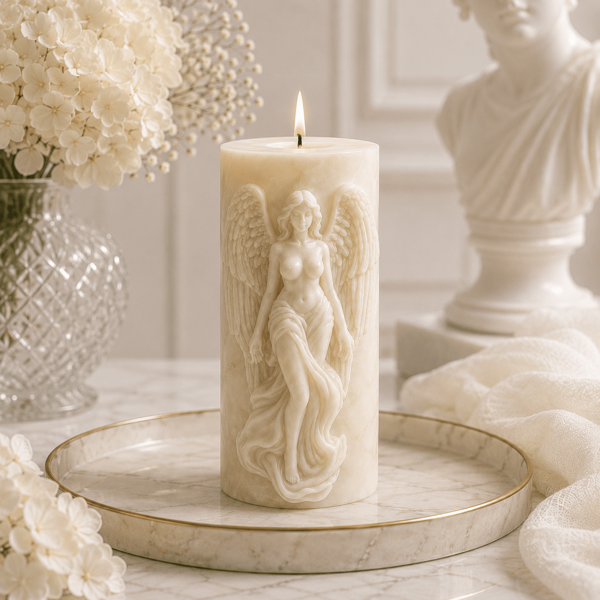 Serene Bloom Floral Luxury Soy Wax Candle - Vyomas Decor